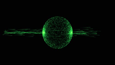 Bola-Verde-Abstracta-De-Partículas-De-Energía-De-Luz-Eléctrica